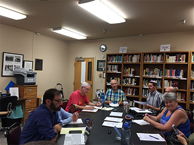 2018-08-08 Temple Sinai meeting in the Library.