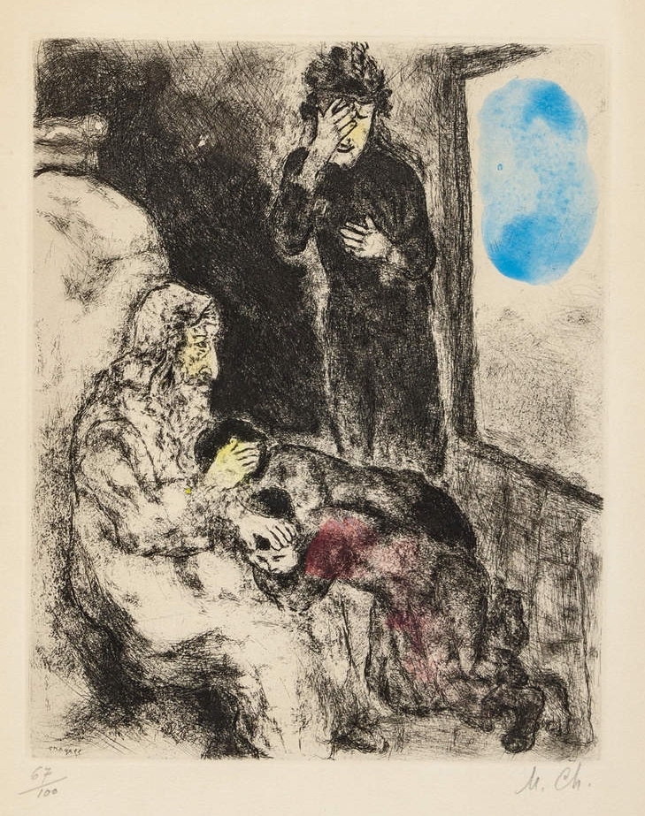Jacob Blesses Ephraim and Manasseh (Marc Chagall)
