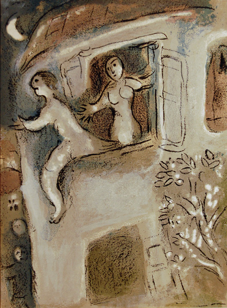 Michal Saves David from Saul (Marc Chagall)