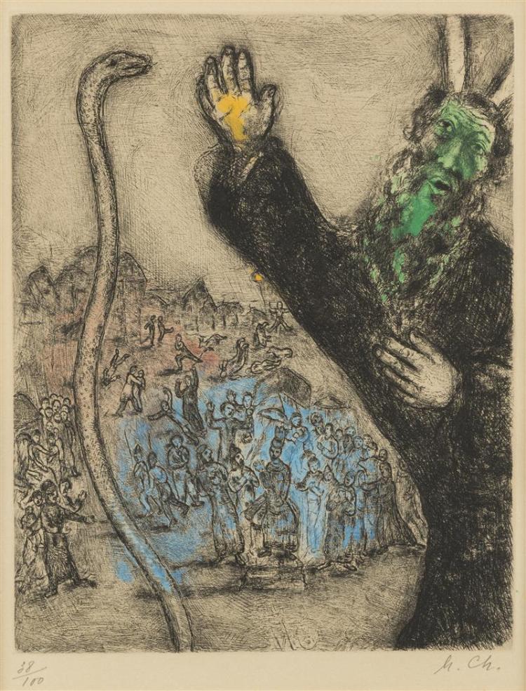 Moses and the Serpent (Marc Chagall)