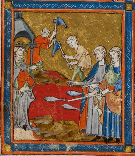 Plague of Blood (Golden Haggadah)