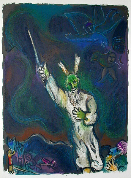 Moses Calls Darkness Upon Egypt (Marc Chagall)