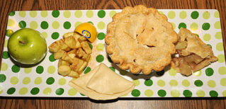 "The Life of Pi" example with the stages of a pie created for display