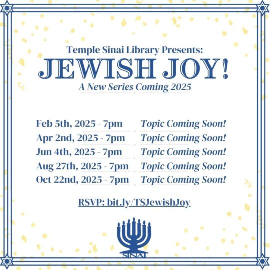 Jewish Joy series flyer