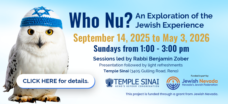 Who NU? An Exploration of the Jewish Experience. Click for information.